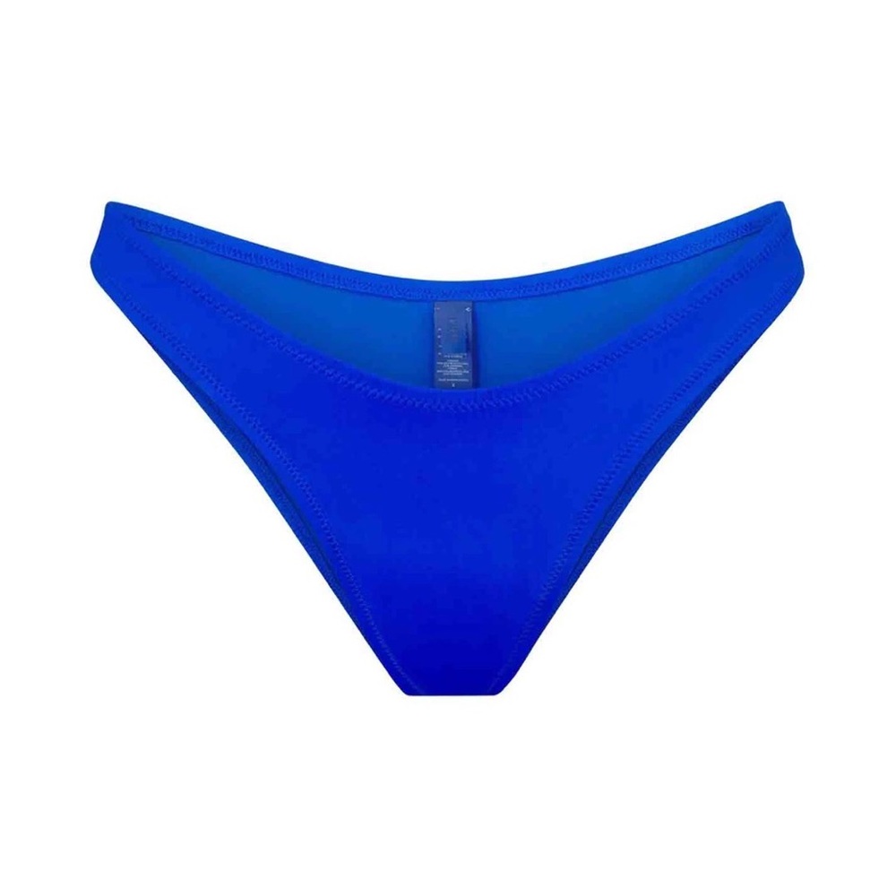 USED 4X Tanga Bikini Bottoms - Cobalt SKIMS
